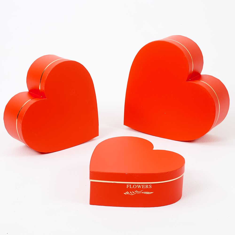 HEART HAT BOXES,RED