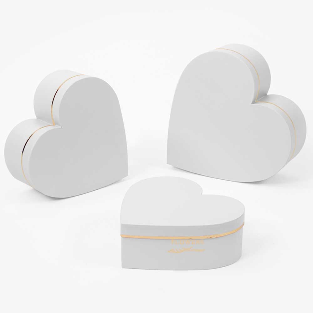 HEART HAT BOXES,WHITE