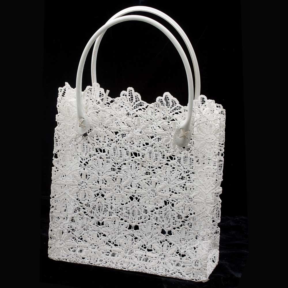 11" CROCHET TOTE,FLORAL PA