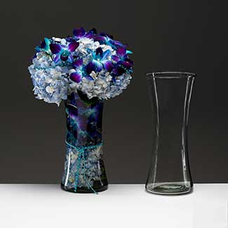 12" RECYCLED GLASS VASE