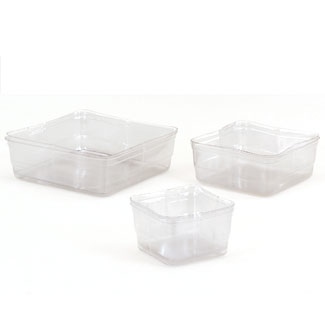 7" CLEAR SQUARE LINERS