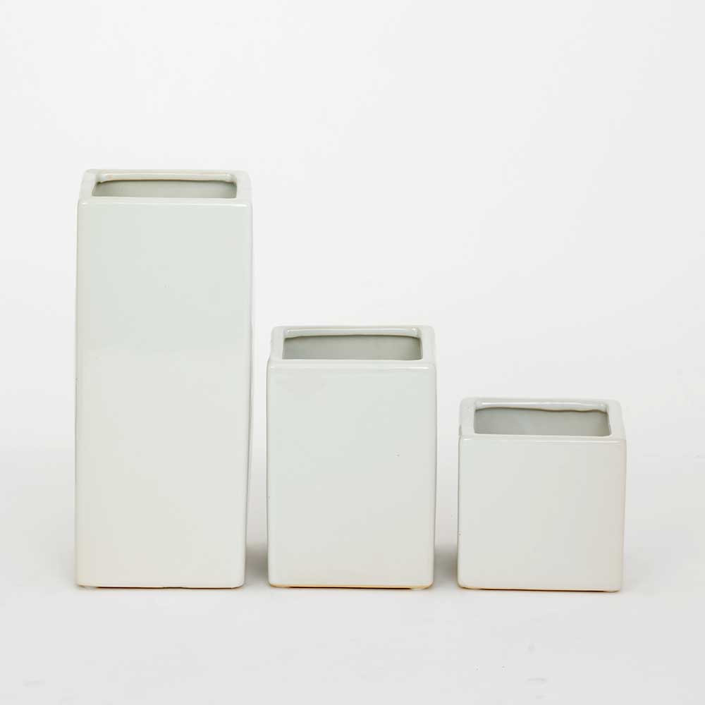 Ceramic Square Vase Assortment Floral Supply Syndicate Floral Gift