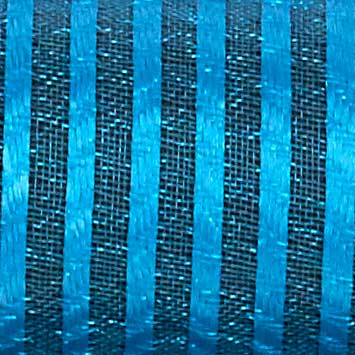 1 3/8" WIRED SHEER STRIPES,TURQUOISE