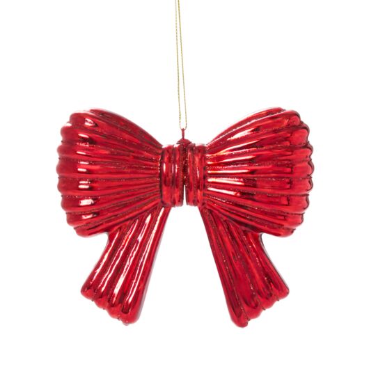 METALLIC BOW ORNAMENT 5"X 1.5