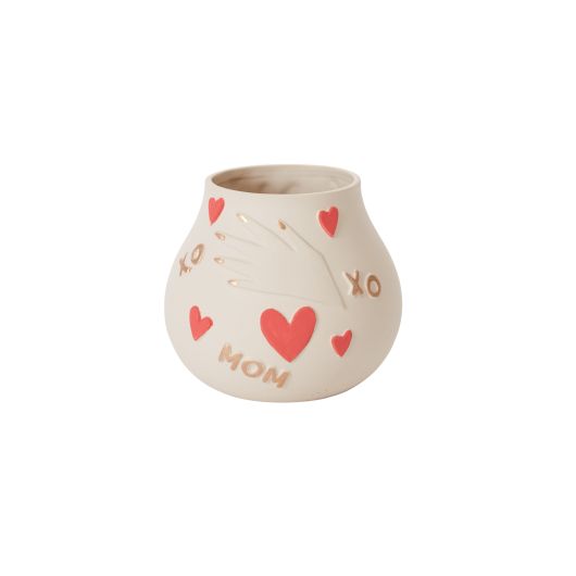 HUG YOUR MOM VASE 6"X 7"