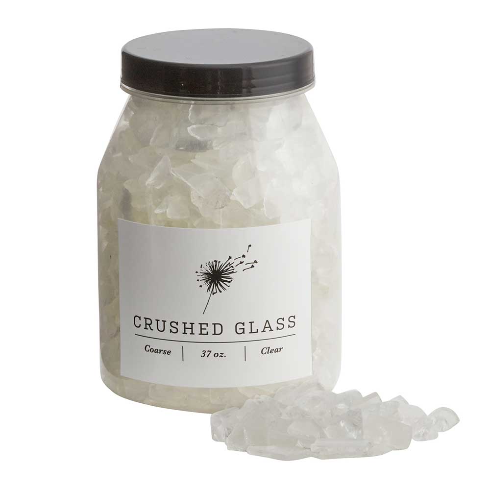 CRUSHED GLASS 37OZ COURSE WHI