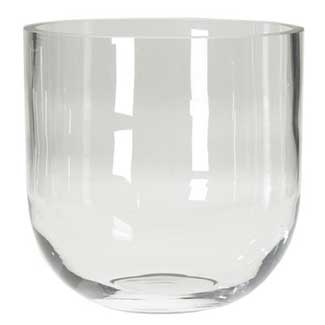 FAT BOWL VASE 9.5"X9.5" CLEAR