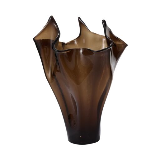 PEAKED GLASS VASE 16"X 21.5"