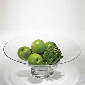 HARLOW GLASS BOWL 15"X5.75" CL