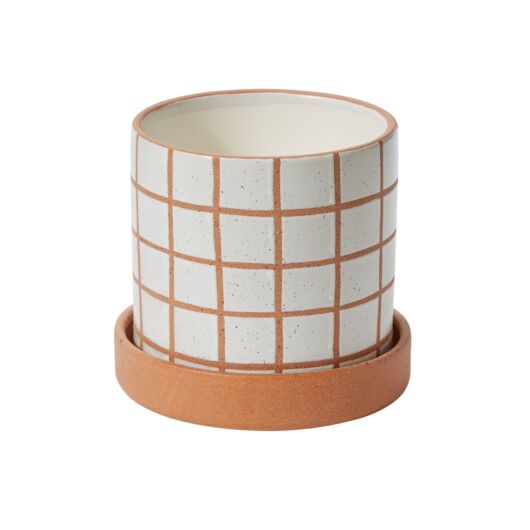 GRIDLINE POT WITH SAUCER 7.5"