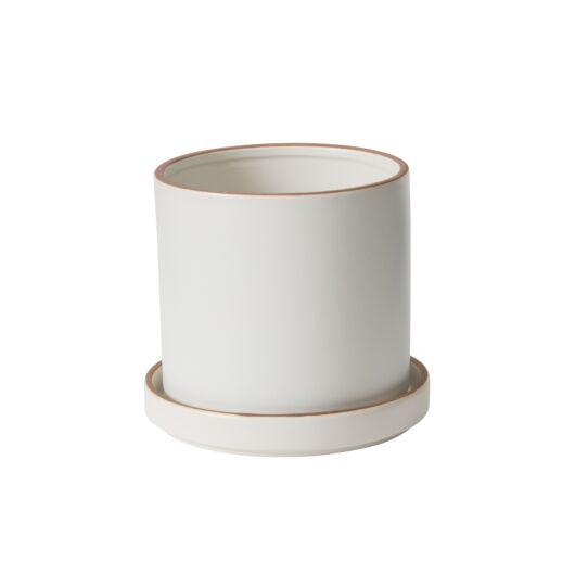 AUTHOR POT WITH SAUCER 6.25"X