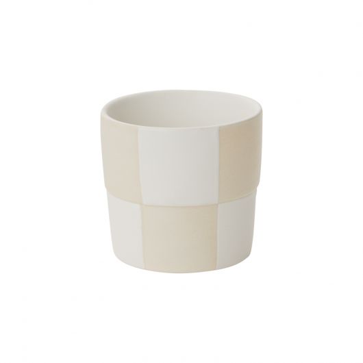 CHECKERBOARD POT 3.25"X 3.25"