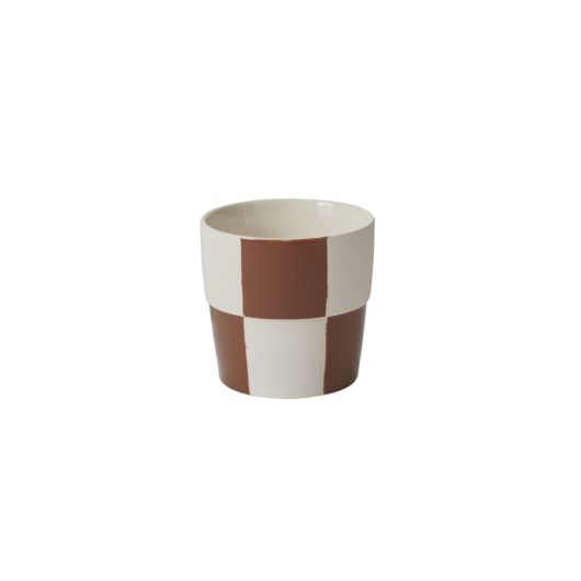 CHECKERBOARD POT 5"X 5"