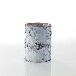 BIRCH CYLINDER WHITE 6"X 8