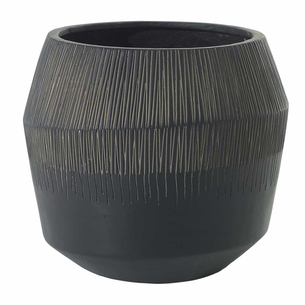 JEVA POT 19"X 16.5" BLACK