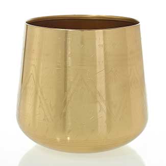 TULUM POT 9.25"X8.5" GOLD