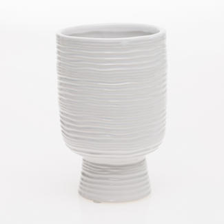 MONACO VASE 4"X 6.5" WHITE