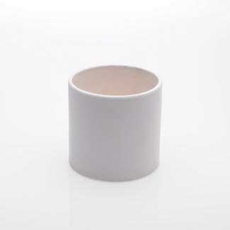 CERCLE POT 4.25"X4.25"SHINY WT