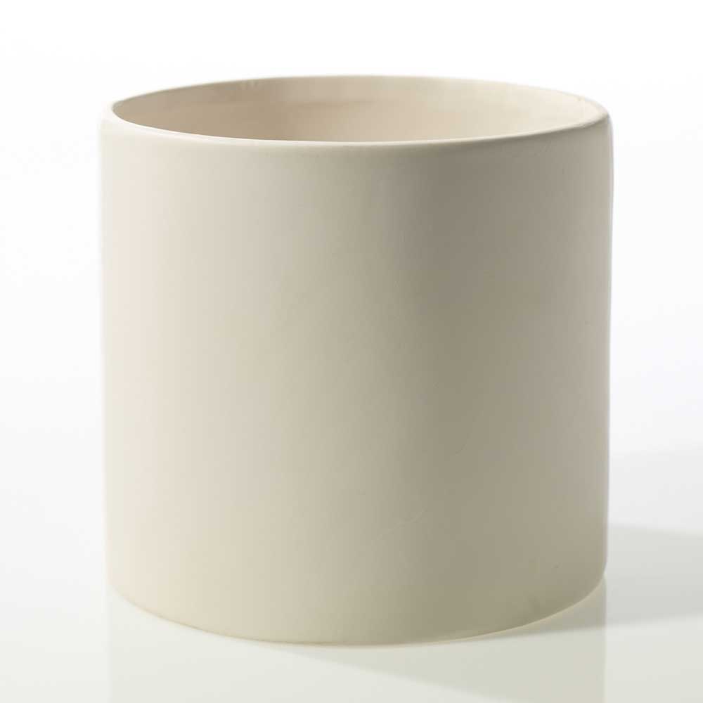 CERCLE POT6.5"X6.25" MATTE WH