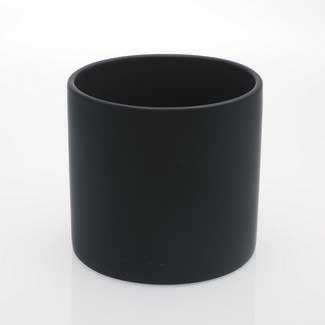 CERCLE POT6.5"X6.25"MATTE BLK