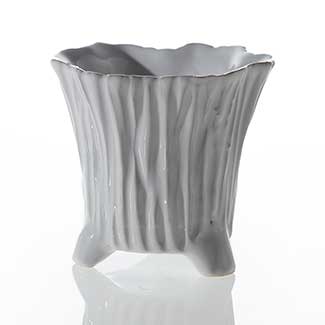 MELLIE POT 3.25"X 3" WHITE