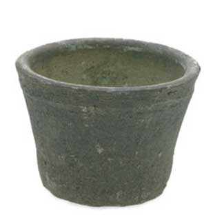 ANTIQUE WHITE POT 5.5"X 4"