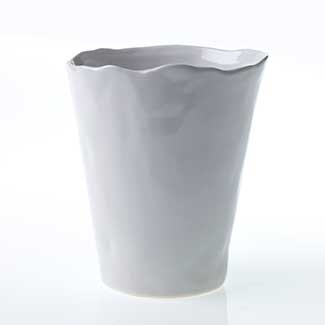 JOURNEY POT 7"X 6.25" WHITE
