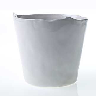 JOURNEY POT 5.25"X 6.5" WHITE