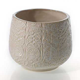 FRANCIS POT 6"X 4.75" WHITE