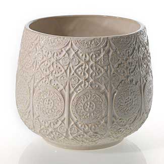 FRANCIS POT 7.75"X 6.75" WHITE