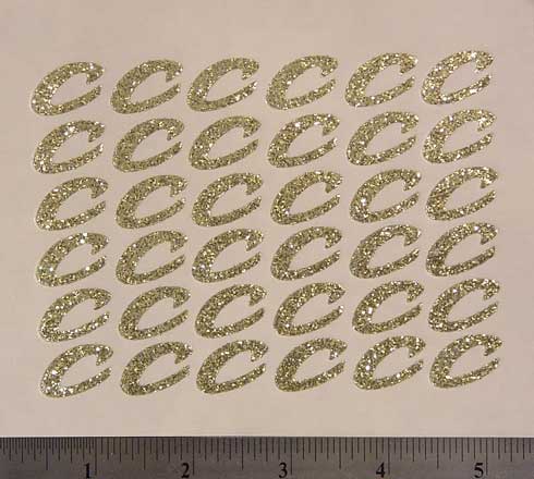GOLD ADHESIVE LOWERCASE LETTERS
