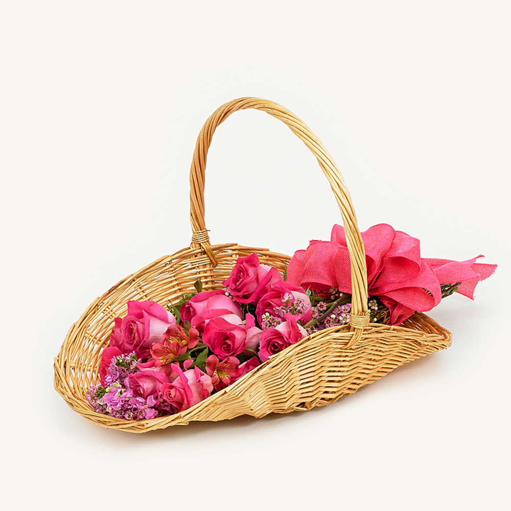 Willow Fireside Basket Floral Supply Syndicate Floral Gift Basket