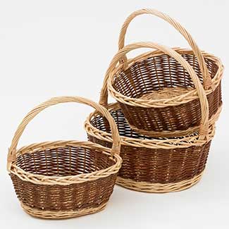 17.5" OVAL WILLOW BASKET
