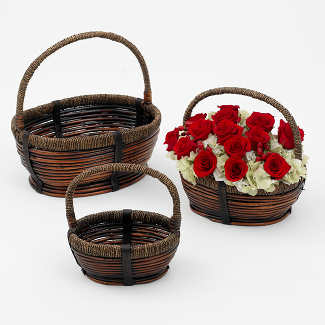 14" OVAL WILLOW BASKET