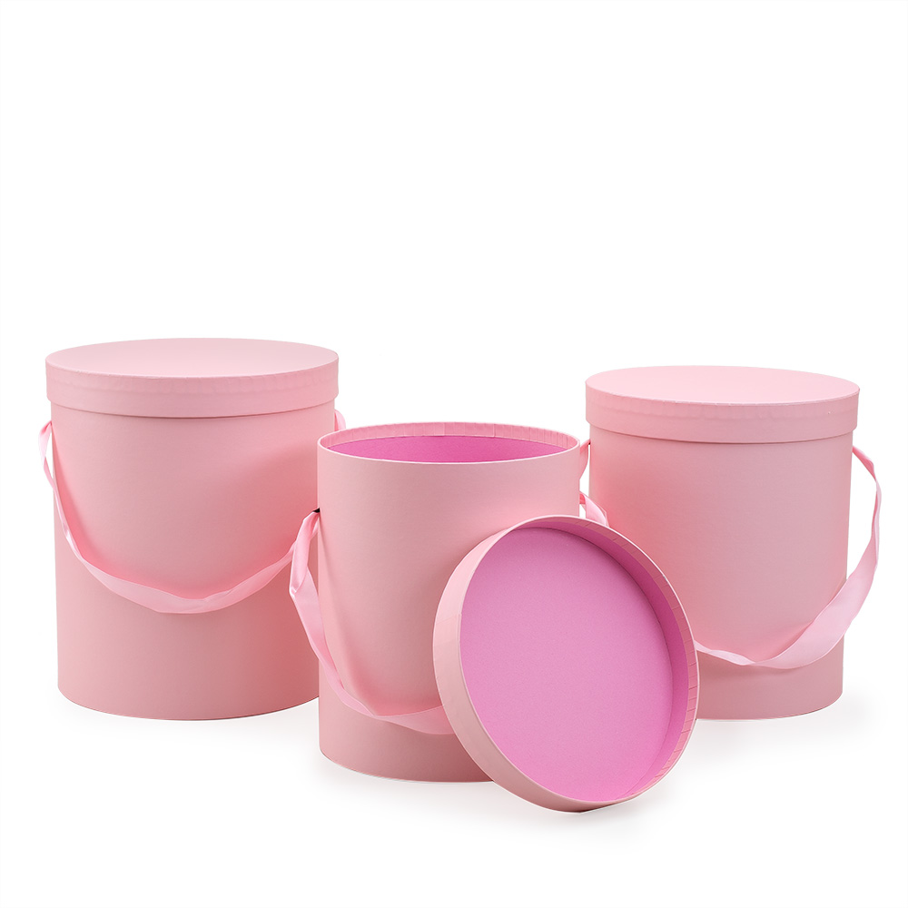 ROUND HAT BOXES,PINK