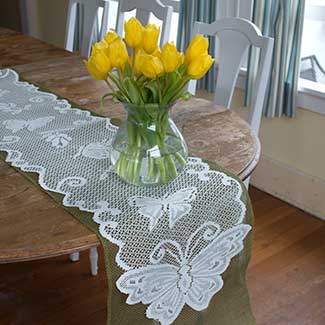 12"X96"LACE SASH/TABLE RUNNER