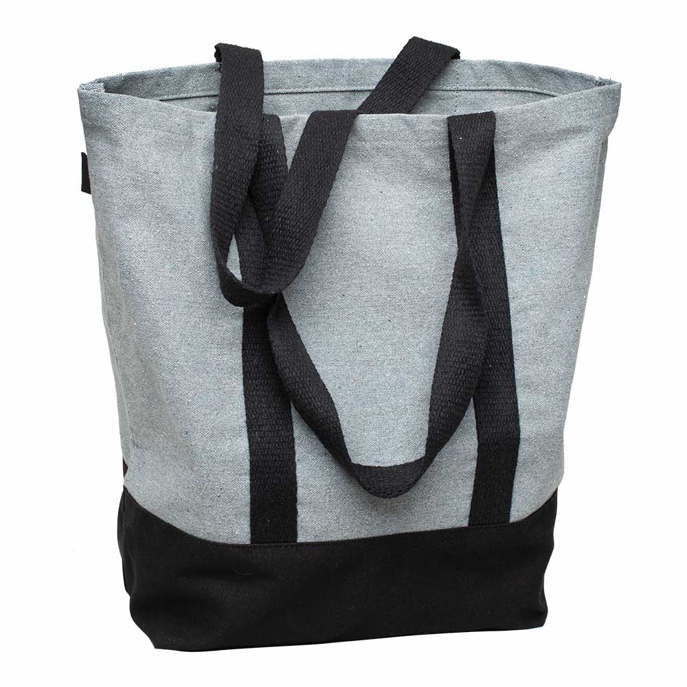 15" RECYCLED TOTE WITH BLACK
