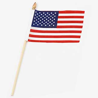 4" X 6" CLOTH U.S. FLAGS