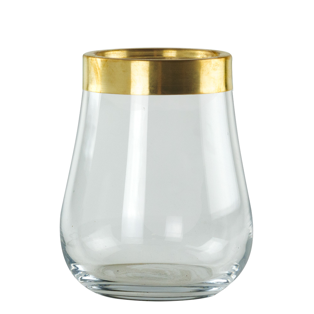 Glass 7.25"x3.75" Go/rim Vase Floral Supply Syndicate Floral Gift