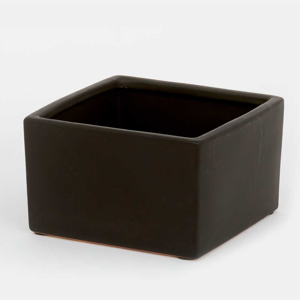 5" SQUARE CERAMIC,BLACK
