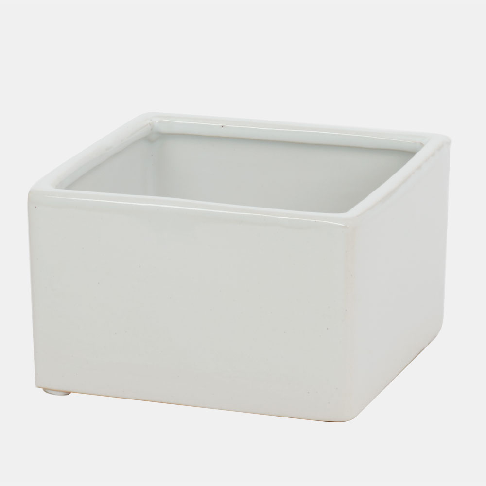 5" SQUARE CERAMIC,WHITE