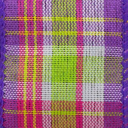 1 3/8" WIRED SPRING PLAID,PURPLE