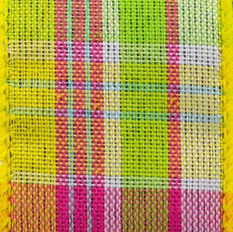 1 3/8" WIRED SPRING PLAID,YELLOW/LIM