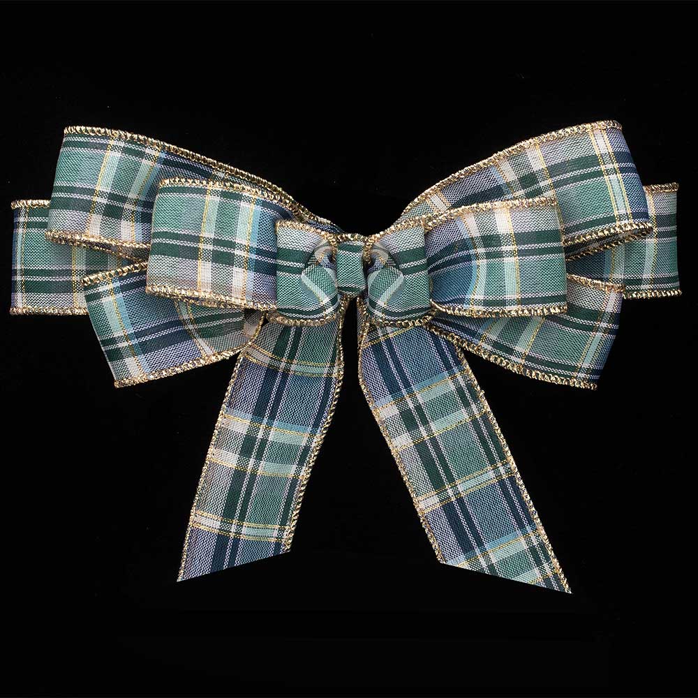 1 3/8" WIRED WINTER PLAID RIBBON