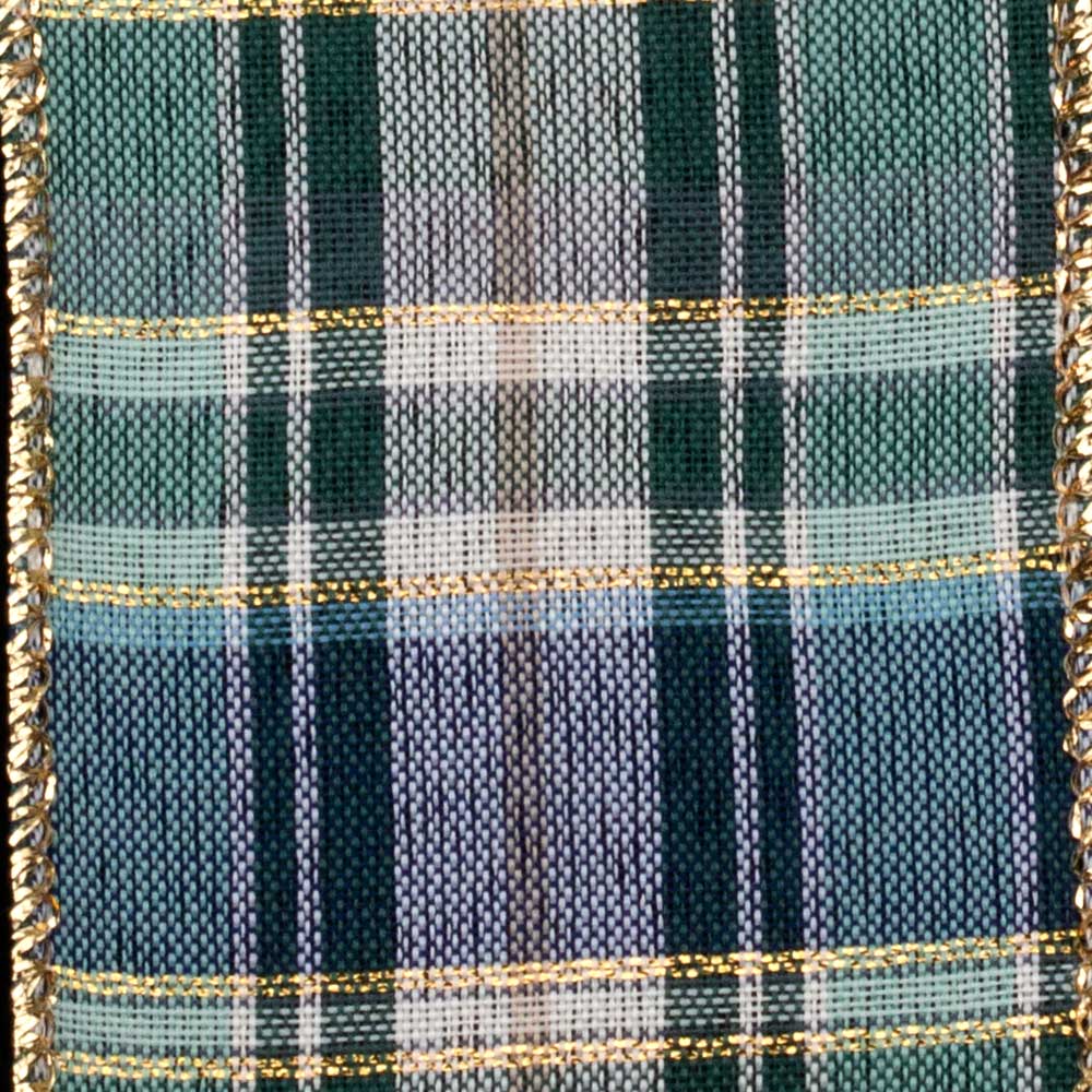 1 3/8" WIRED WINTER PLAID,OCEAN UE