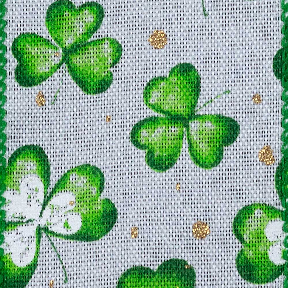 2 1/2" WIRED SHAMROCK,WHITE