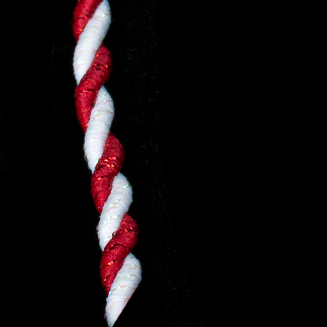 4MM HOLIDAY CORD,RED/WHITE
