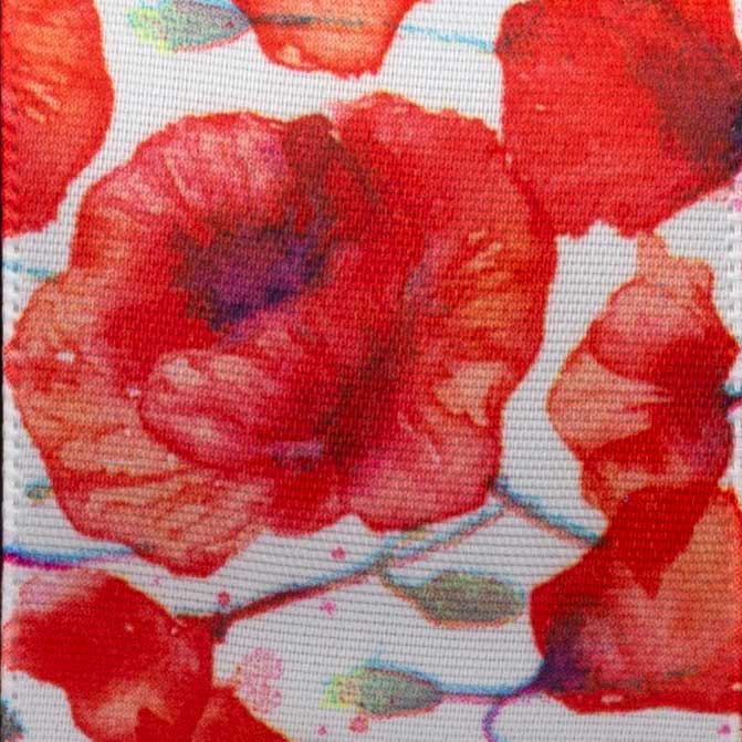 1 3/8" SATIN MEADOWS,POPPIES