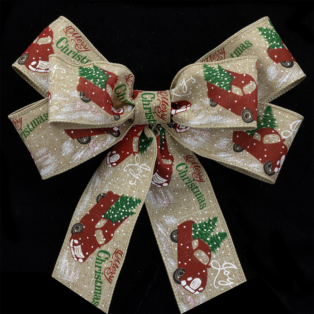 2 1/2" WIRED RED TRUCK AND TRE RIBBON