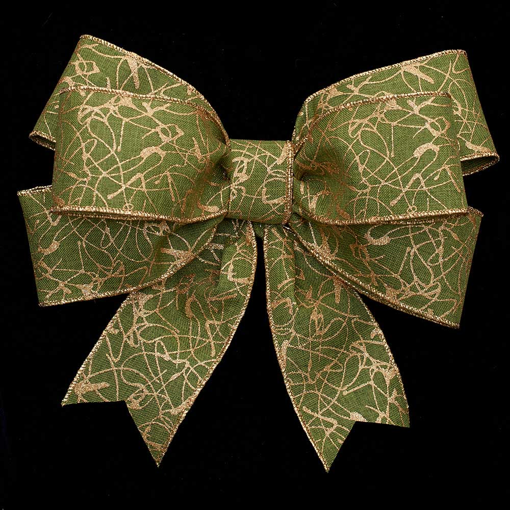 2 1/2" WIRED GOLD VEIN RIBBON